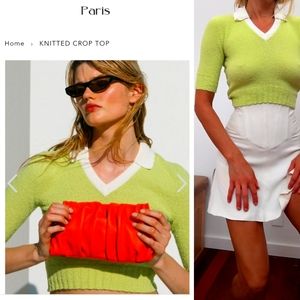 Nwt Ssense ELLEME Paris green collared tennis polo knit xs